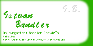 istvan bandler business card